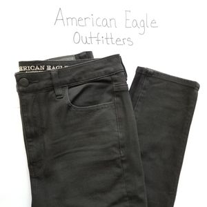 American Eagle Highest Rise Jegging, size 10 long and a black wash denim